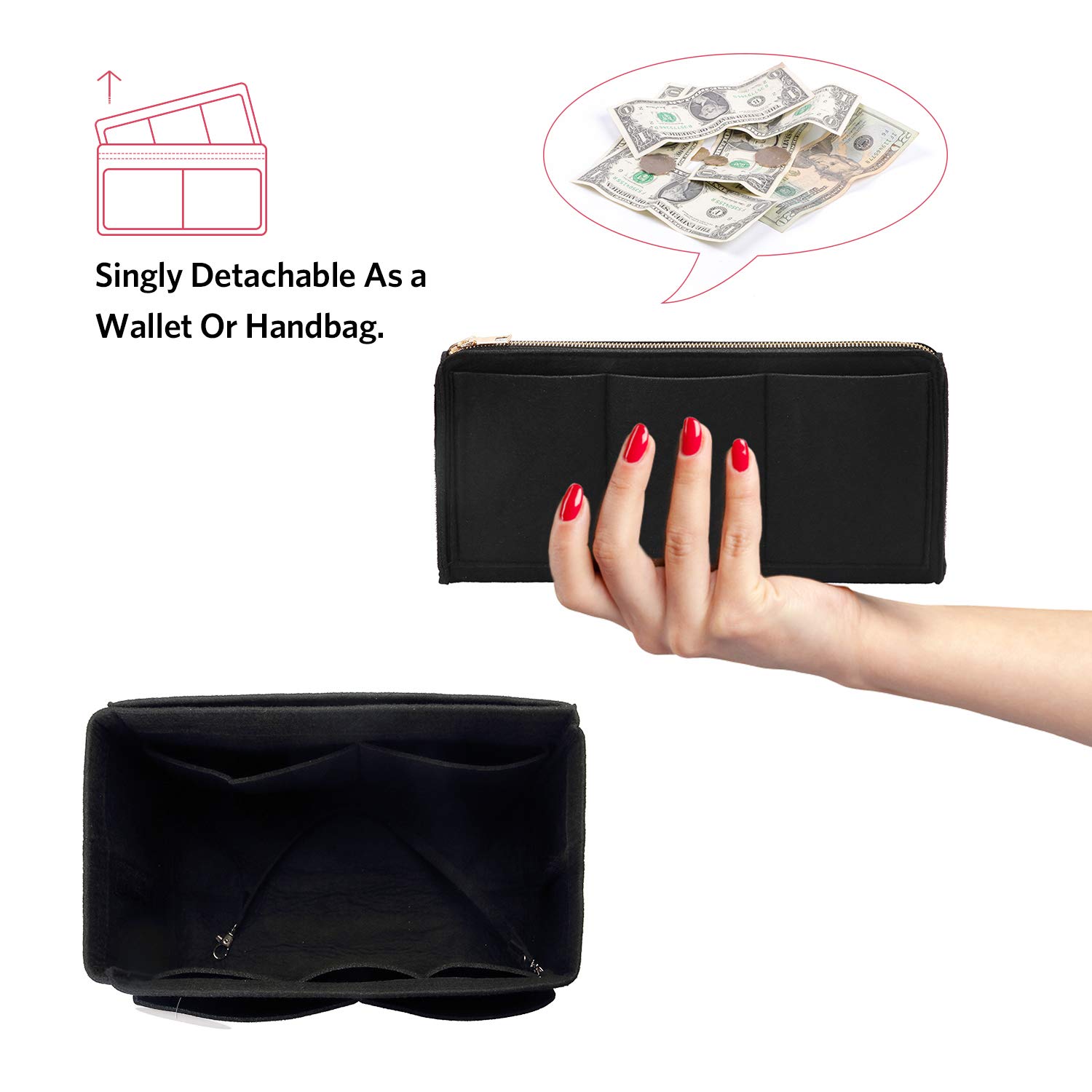 Inserto organizer per borsa in - Backpack Insert Organizer recensione e prezzo